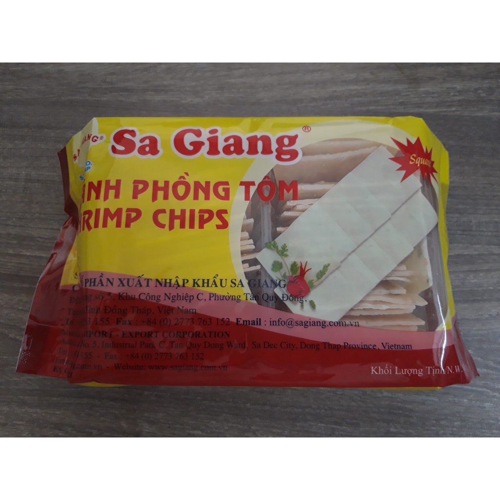 Bánh phồng tôm vuông Sa Giang 400g