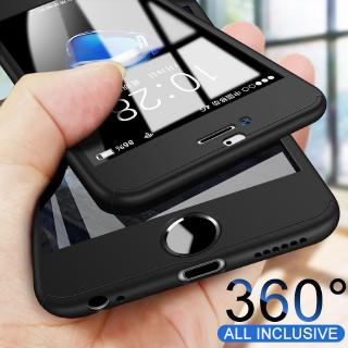 Ready stock iphone 5 5s se 6 6s 7 8 plus casing 360° full protection phone case matte hard pc back cover