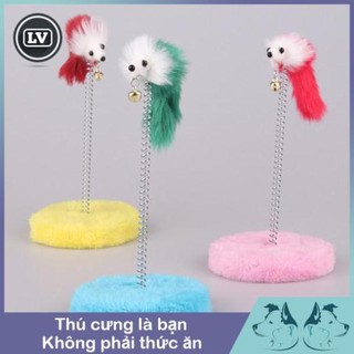 Đồ chơi mèo chuột kèm đế tròn lò xo Phụ kiện Long Vũ