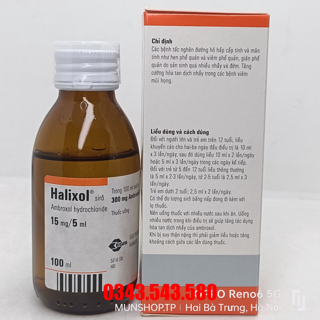 Siro Halixol 100ml của Hungary