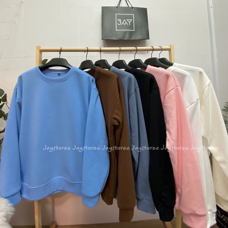 Áo sweater Trơn nỉ bông❤️/Nam nữ Unisex/SWEATER TRƠN ❤️ | BigBuy360 - bigbuy360.vn