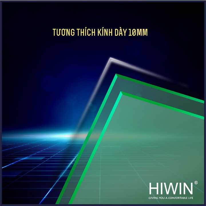 Kẹp chân kính 0 độ phòng tắm kính cạnh vát chất liệu inox 304 mạ vàng bóng HIWIN FC-2080G