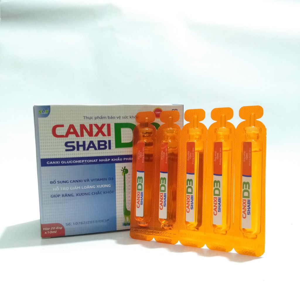 Canxi Shabi D3 - Bổ sung canxi, vitamin D3, Lysin cho cơ thể, hỗ trợ tăng cường hấp thu canxi vào xương, giúp xương răng