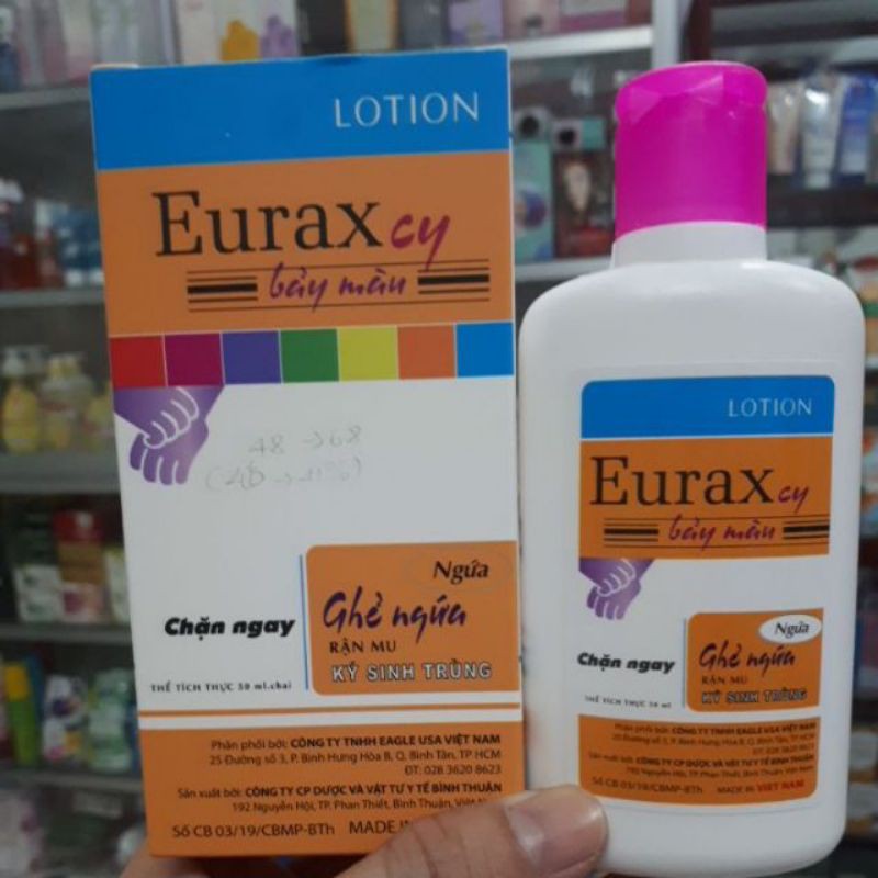 KEM TRỊ GHẺ NGỨA 7 MÀU EURAXcy 50ml_CHẶN NGAY CƠN NGỨA