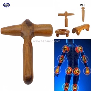COMBO bộ 5 Dụng Cụ day ấn Huyệt Mát xa toàn thân kiểu Thái bằng gỗ thơm - MH850