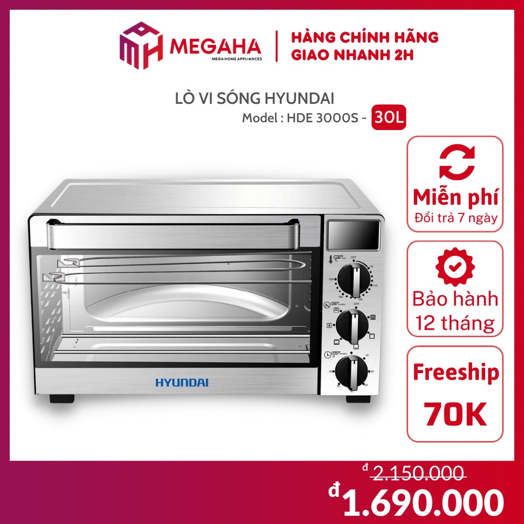 Lò nướng Hyundai dung tích 30L HDE 3000S - MEGAHA