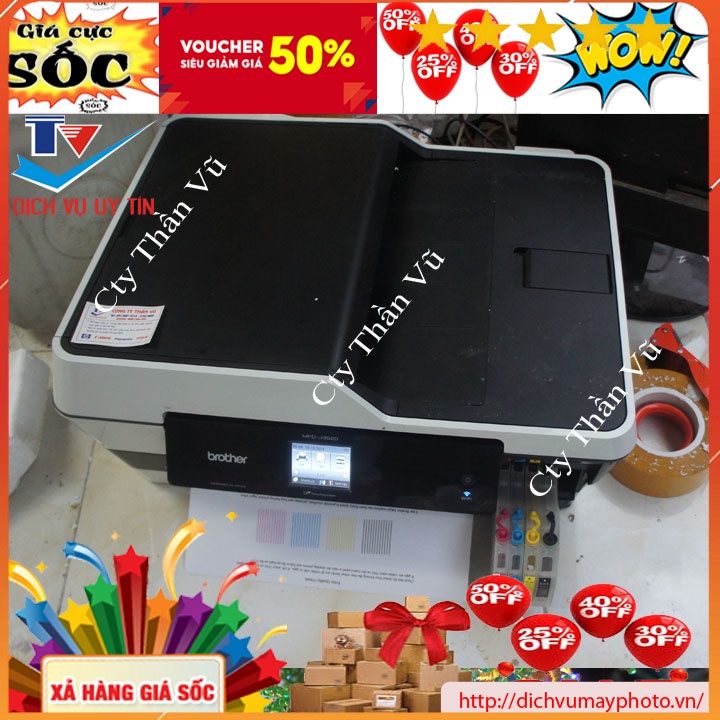 Máy in phun màu cũ A3 đa chức năng Brother MFC J3520 J3720 đầy đủ tính năng in màu in đen trắng photocopy scan