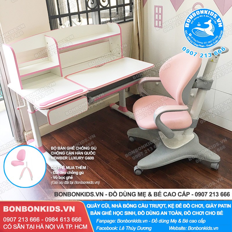 Ghế Chống Gù chống cận, Ghế học sinh Hàn Quốc Newber Luxury G600 Cao Cấp (Có tay vịn) | BigBuy360 - bigbuy360.vn