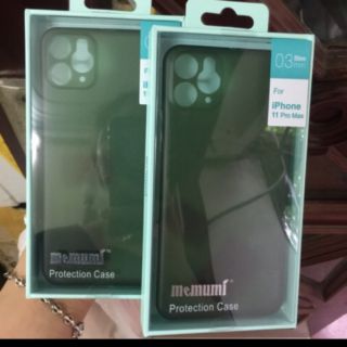 Ốp lưng Memumi siêu mỏng 0.3mm cho Iphone 11 pro max xanh rêu