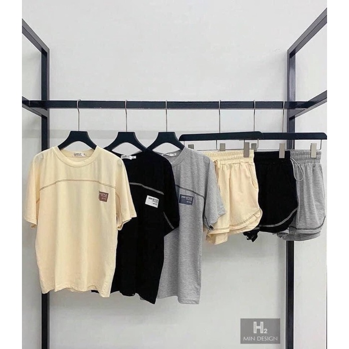 SNU364 BỘ ĐÙI NỮ COTTON ÁO SNOW VIỀN NGANG | BigBuy360 - bigbuy360.vn