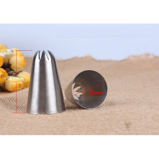 Đui Bắt Kem Lớn Để Trang Trí Bánh/Vòi Phun Làm Bánh Cupcake Bánh Quy Đầu Làm Bánh Bằng Thép Không Gỉ #1B #1C #1E #1G