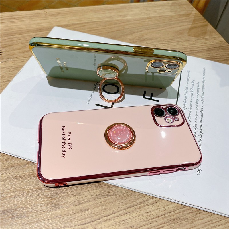 Ốp Lưng Mạ Điện Có Vòng Đỡ Cho Huawei P20 P20Pro P20Lite2019 Nova5I P30 P30Lite P30Pro P40 P40Pro Y7P P40Lite E 6d