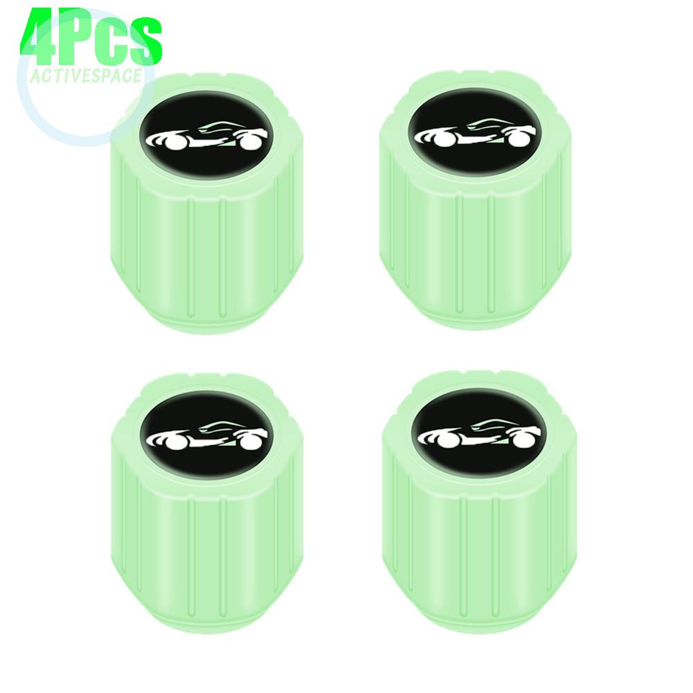4*Fluorescent Green Car Tire Valve Cap Luminous Tire Valve Stem Cap Universal UK