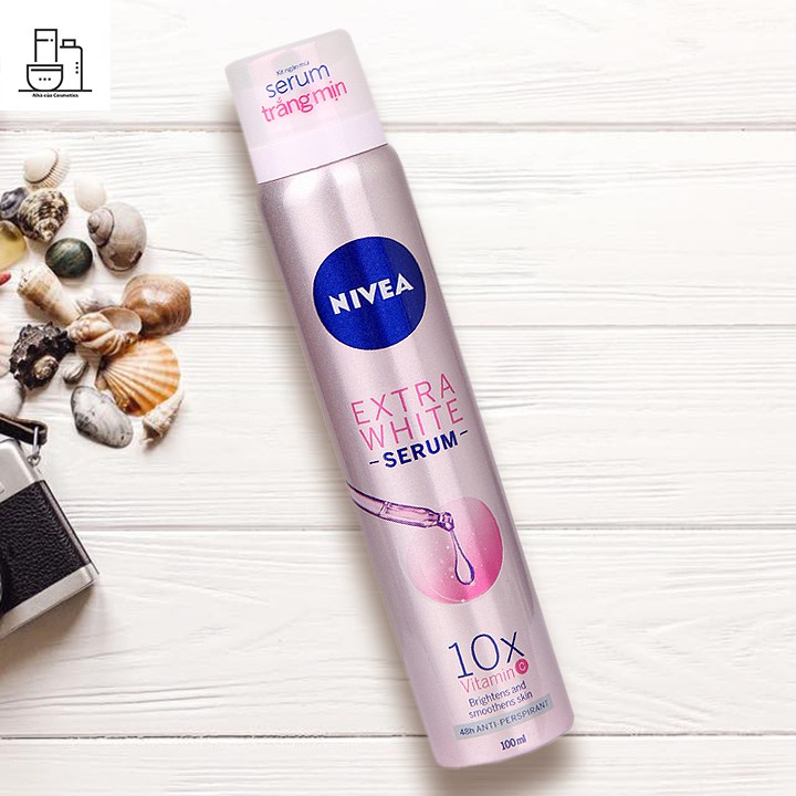Xịt khử mùi body nữ NIVEA ngọc trai Extra White Serum Anti-Perspirant (100ml)