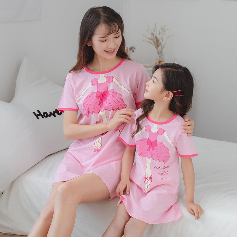 Váy thun cho mẹ và bé gái chất cotton cao cấp bigsize Beeshop H21019