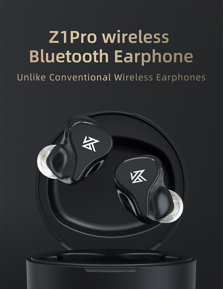 Tai Nghe Không Dây KZ Z1 Pro TWS Bluetooth 5.2 Chống Nước IPX6 Z1PRO Điều Khiển Cảm Ứng Tiếng Ồn