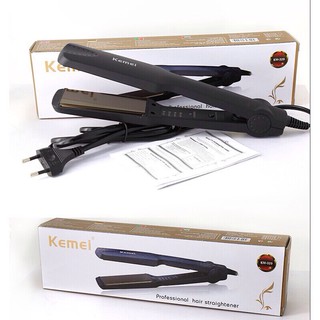 Máy là tóc bản to 4 mức nhiệt kemei pro 329