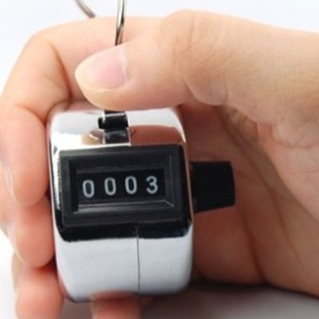 Bộ đếm thủ công chữ số dạng bấm cầm tay bằng crom cho người chơi golf