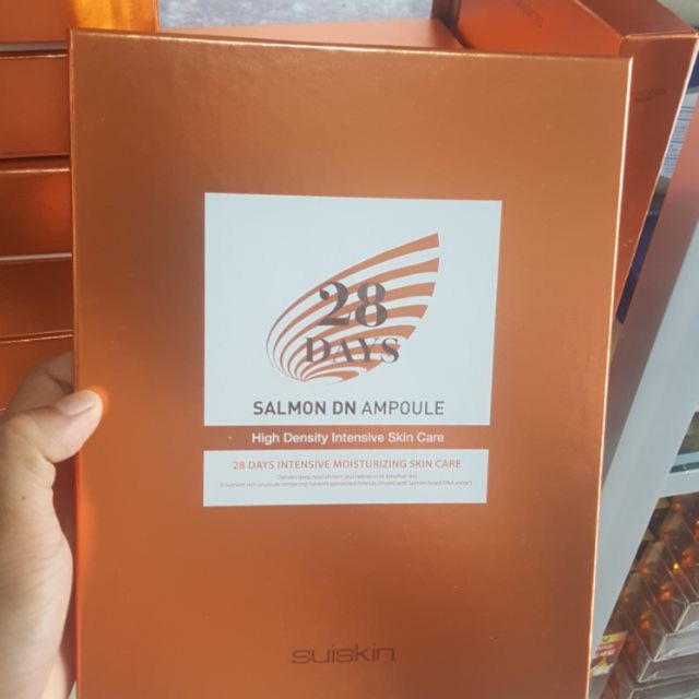 Bộ Tinh Chất serum cá hồi Suiskin 28 Days Salmon DN Ampoule Của Hàn Quốc (serum cá hồi )( set 28 ống mẫu mới )
