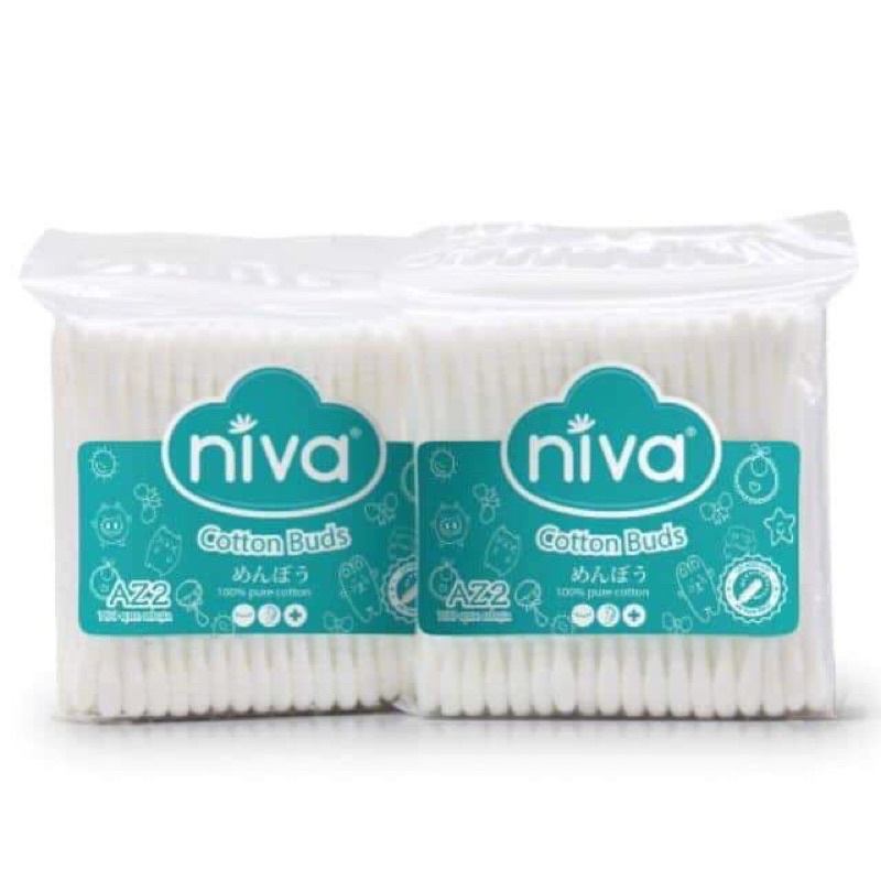 Bông ngoáy tai Niva Cotton Buds dành cho người lớn ( gói 100 que)