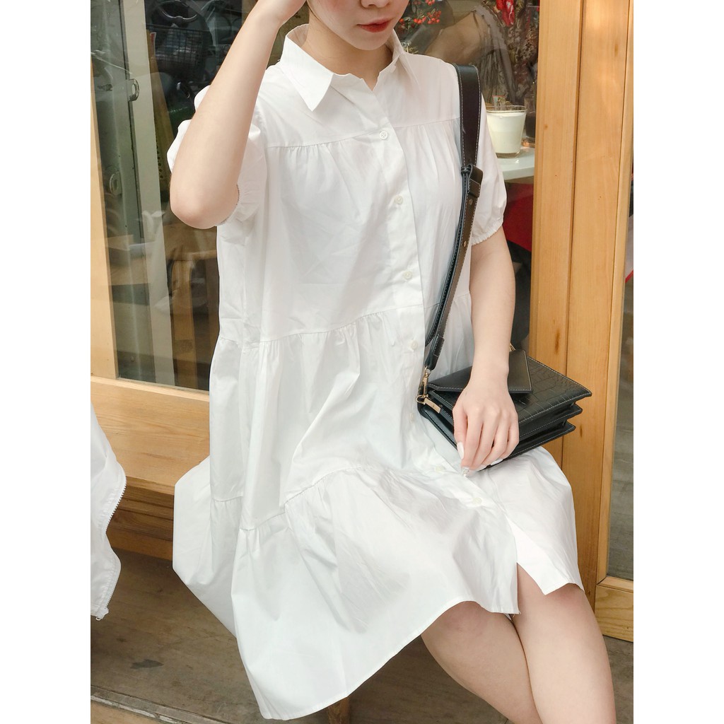 VÁY BABYDOLL NGẮN TAY TIỂU THƯ CÓ CỔ - VÁY ĐẦM NỮ VỀ ĐỦ MÀU | BigBuy360 - bigbuy360.vn