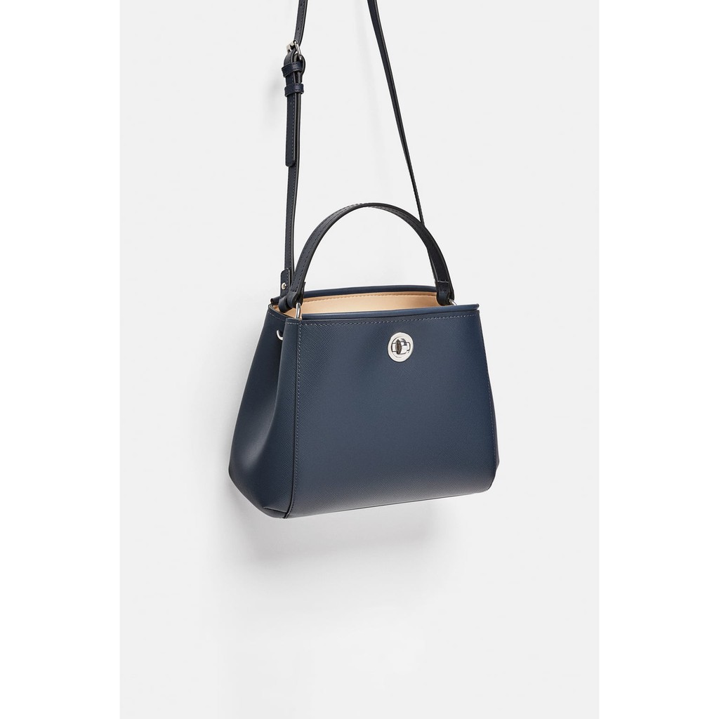 (Zara đủ bill) Túi Zara City bag with metal fastening