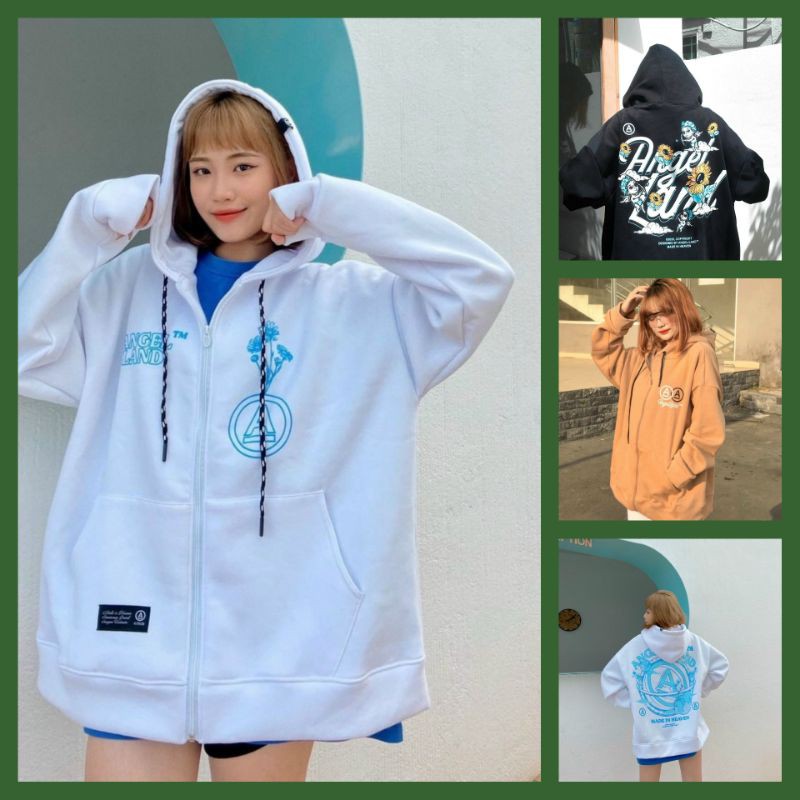 Áo khoác nỉ hoodie full zip nam nữ hooide Hs003