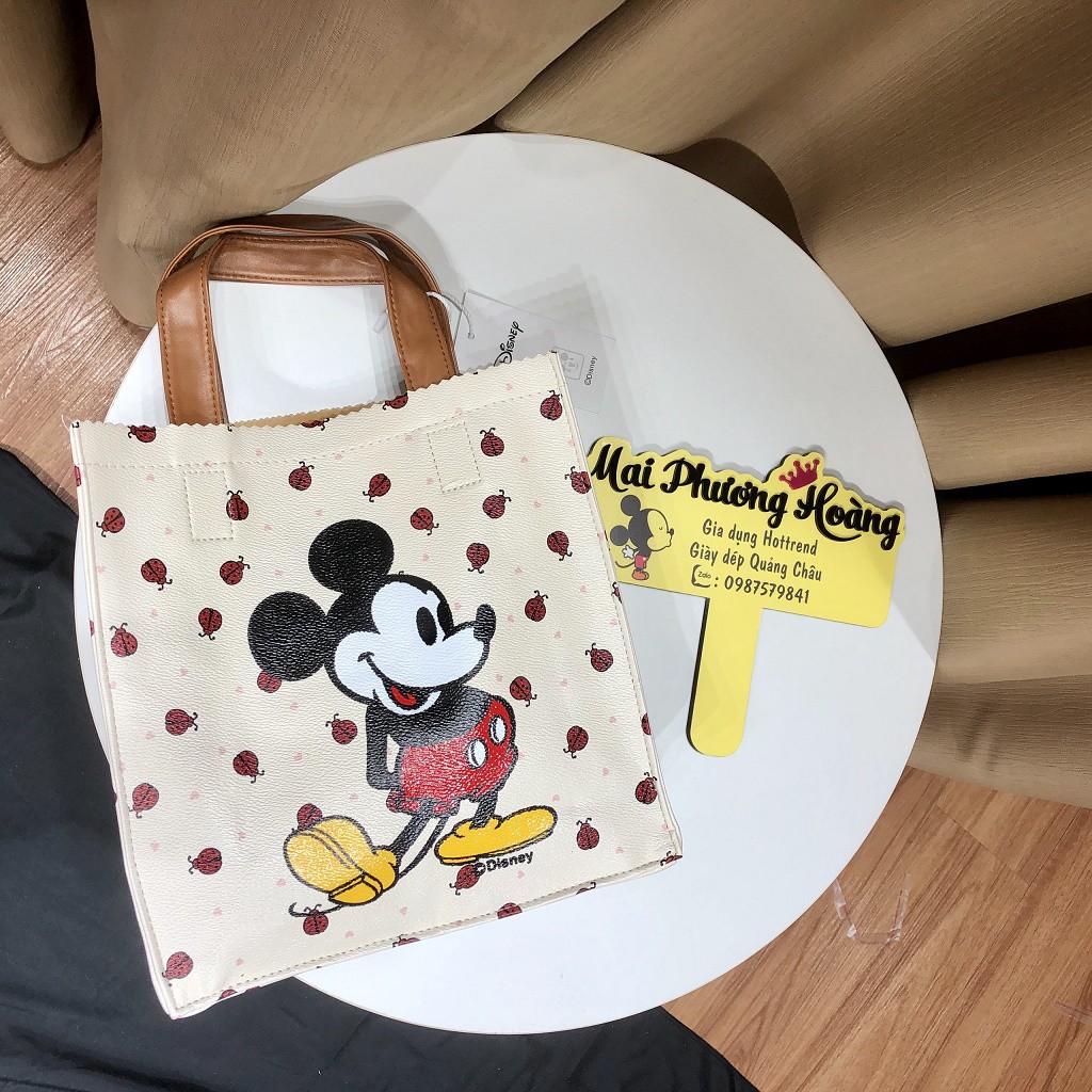 Túi da mềm in hình chuôt Mickey
