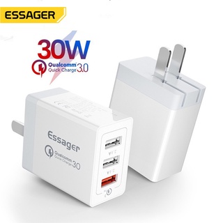 Củ sạc nhanh ESSAGER 3 cổng USB QC 3.0 30W thích hợp cho điện thoại Android Samsung