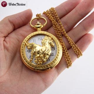 Đồng Hồ Quả Quýt Chạm Khắc Hình Ngựa Phong Cách Vintage