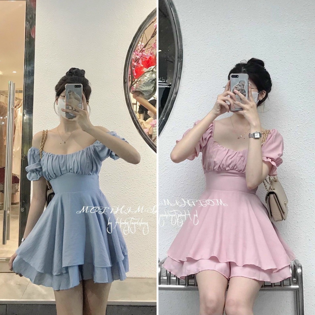 Set jump xanh mint + áo khoác trắng phong cách dạo phố năng động sexy