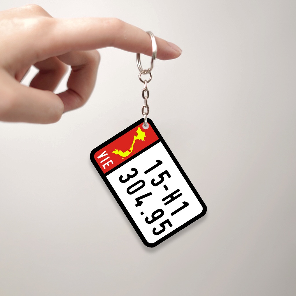 Móc chìa khóa in biển số xe cá nhân nhiều mẫu mã theo yêu cầu