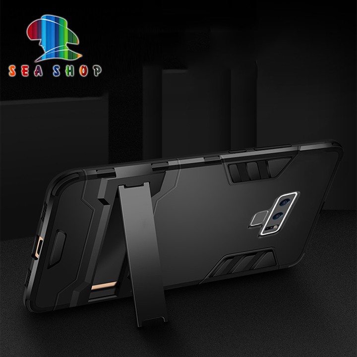 Ốp lưng Samsung Galaxy Note 9 - N960 Iron man chống sốc - Thiết kế chân chống giúp điện thoại đứng trên mặt bàn