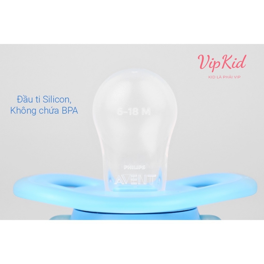 Ti giả Avent Ultra Air chỉnh nha chống vẩu, núm ti giả cho bé chính hãng Philips Avent - Vipkid