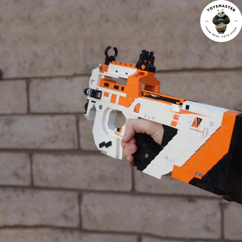 Đồ Chơi Lắp Ráp Kiểu LEGO Súng Mô Hình PUBG P90 Asiimov Với 900+ Mảnh Ghép, Bản Thiết Kế Tiêu Chuẩn Tỉ Lệ 1:1 Kevin 183