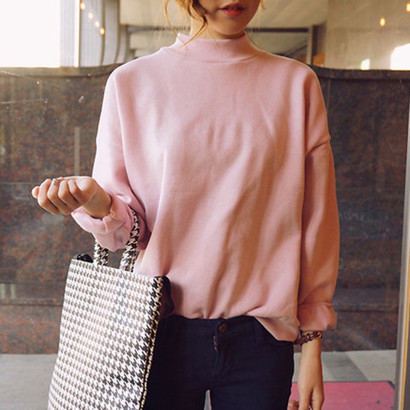 Áo sweater tay dài dáng rộng thời trang cho cặp đôi