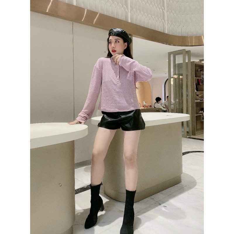 áo cổ đức dài tay cài cúc cổ