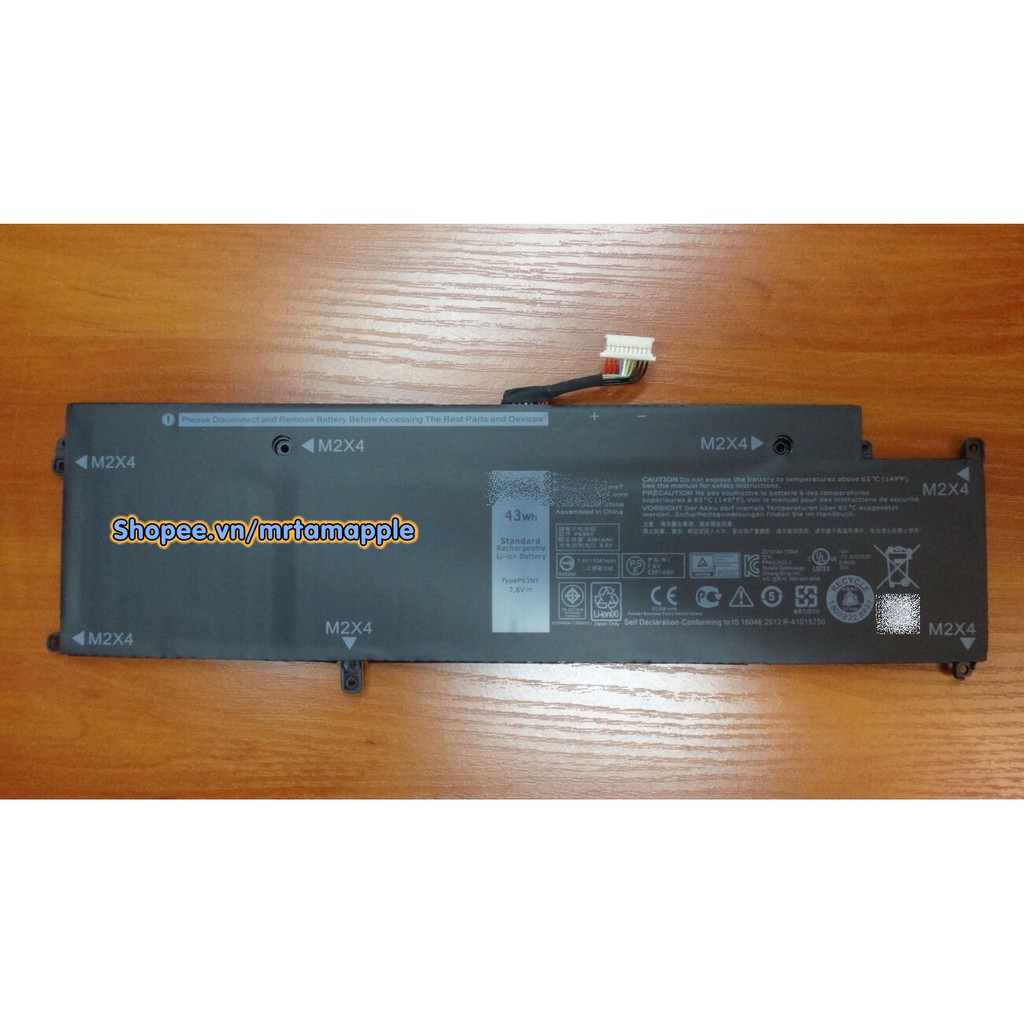 Pin Laptop DELL LATITUDE E7370 (CÓ CHỮ E) (ZIN) - 4 CELL - Latitude 13 7370 E7370, N3KPR P63NY WY7CG XCNR3