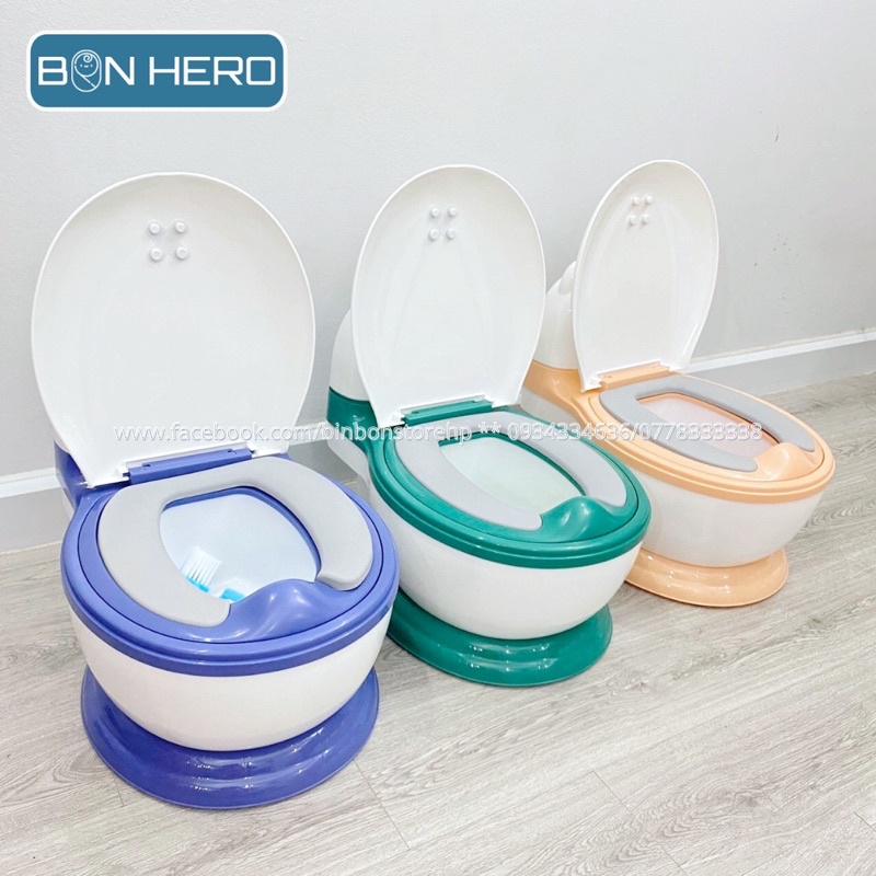 Bô gấu cute BONHERO, bô vệ sinh cho bé cỡ lớn