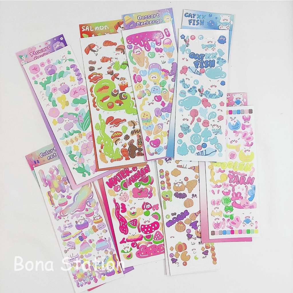 Sticker hình dán Cute candy trang trí toploader và sổ tay | BST123