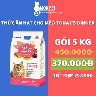 Thức ăn hạt cho mèo today dinner 5kg, today's dinner hàn quốc chính hãng - monpet
