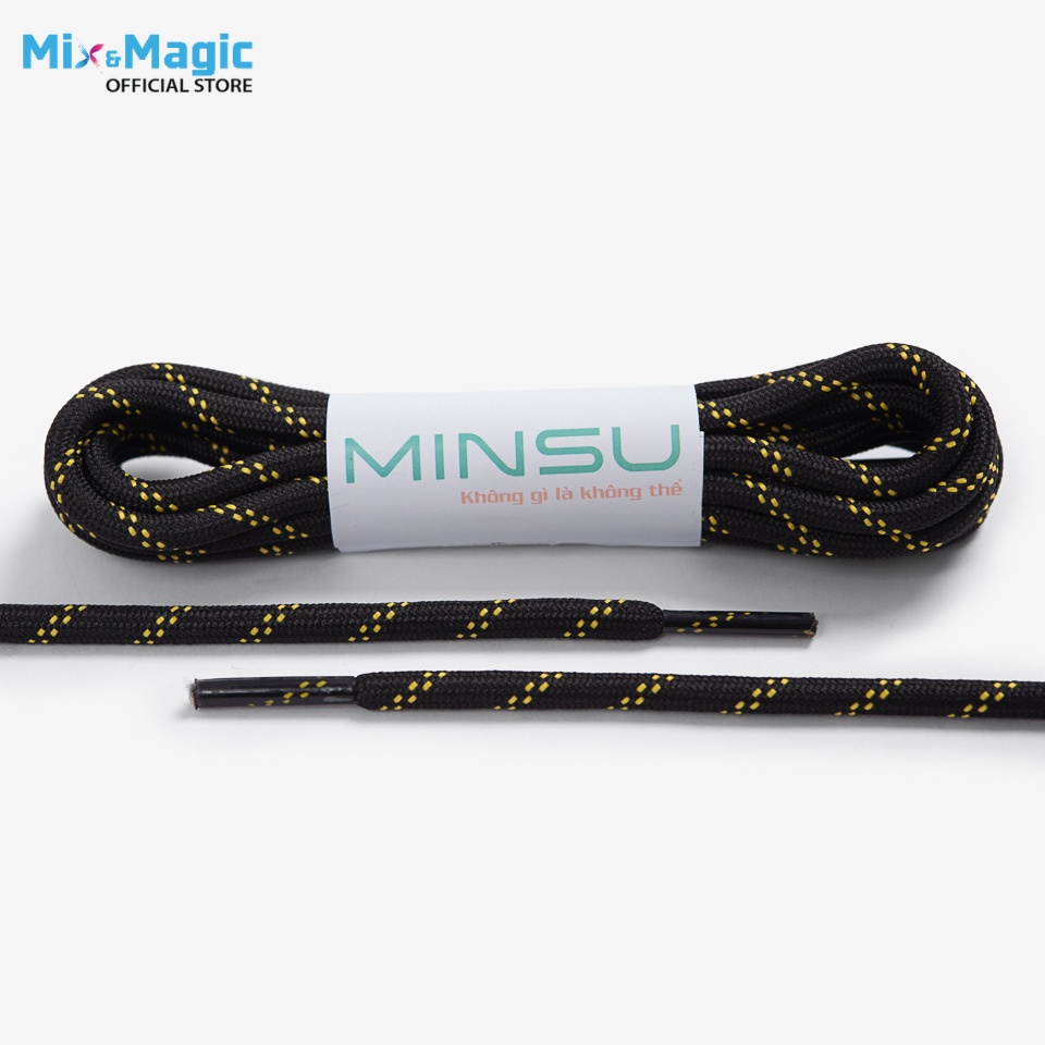 [TOROPOW] Dây Giày Thể Thao Sneaker Bản Tròn Rằn Ri 3 Sọc MINSU Chính Hãng M0801 Shoelaces 120cm
