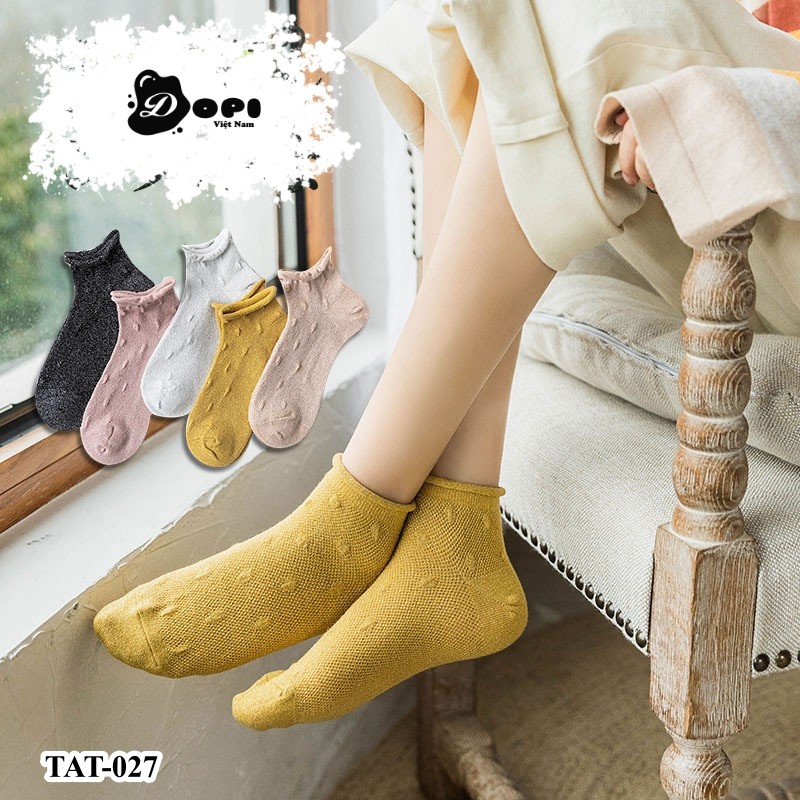 Tất nữ cổ ngắn vớ nữ cổ ngắn CHEEMY khử mùi kháng khuẩn chống hôi chân TAT-027