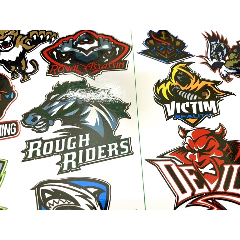 Mẫu 42 Quái vật - Tem sticker decal dán hình quái vật monster game cho xe máy điện thoại laptop mũ bảo hiểm Đèn xe việt