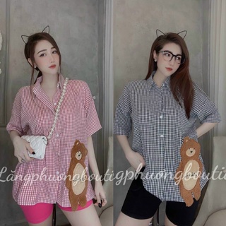 SALE 75 Đồ bộ nữ sơ mi gấu đồ ngủ cao cấp GUGUMI