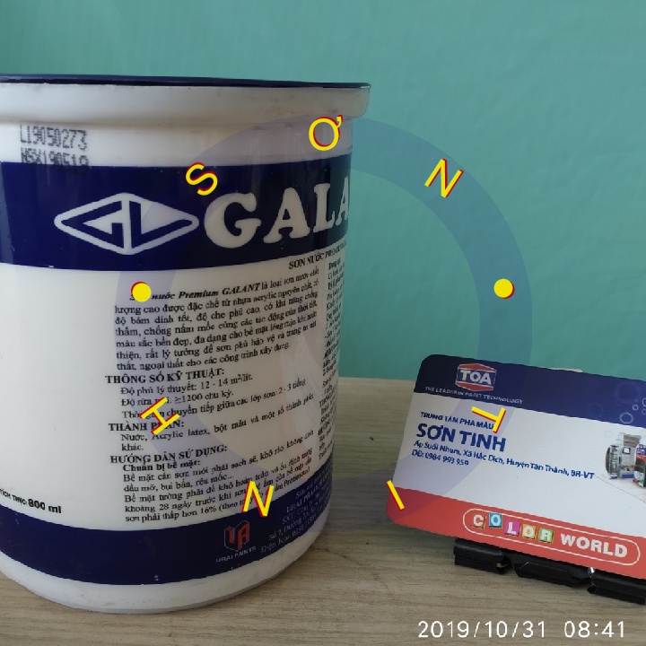 Sơn nước ngoại thất Galant màu vàng nắng 669 800ml