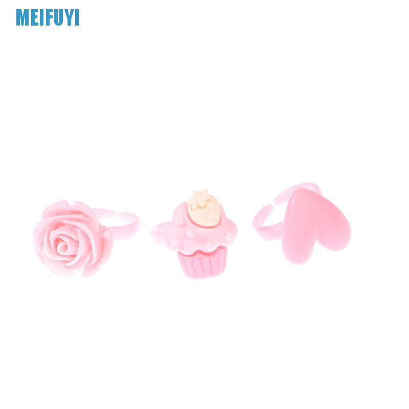 Set 20 Nhẫn Hình Hoa / Động Vật Thời Trang Cho Bé Gái