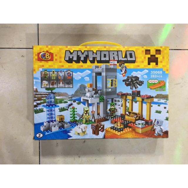 Lego Myworld lắp ghép ngôi nhà siêu nhân 282 miếng ghép- đồ chơi xếp hình