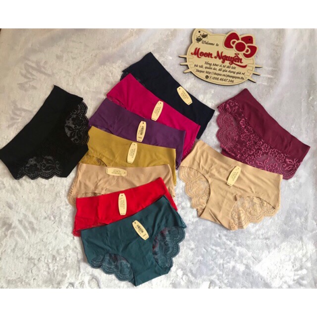 Set 10 Quần Lót Đúc Phối Ren Mã 8316