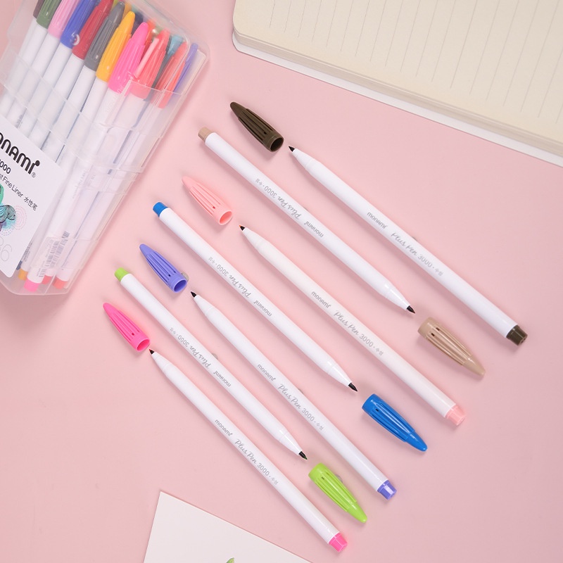 Bút lông màu Monami viết calligraphy B46 trang trí bullet journal, viết chữ, tô màu đa năng